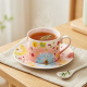 Floral Porcelain Mug & Saucer 250 ml